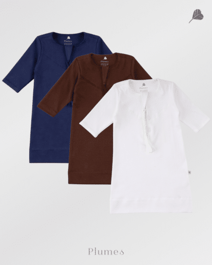 Pack of 3 Emirati Baby Kandura | Premium Supima Cotton